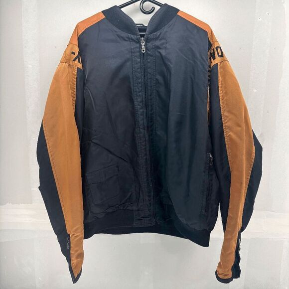 Harley-Davidson Jacket 2XL Black Orange Bar Shield Racing Bomber 97068-00V VTG - Picture 4 of 9